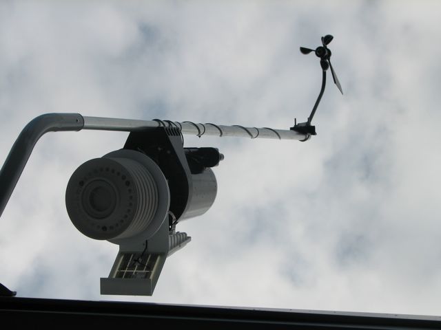 Weather station equipment at the Clean Energy Technologoy Center at Shoreline Community College.