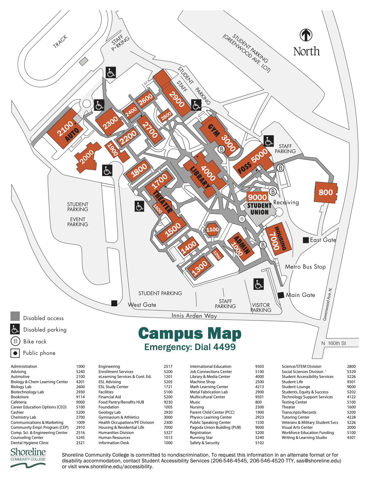 Snow College Campus Map Campus Map | Shoreline Community College