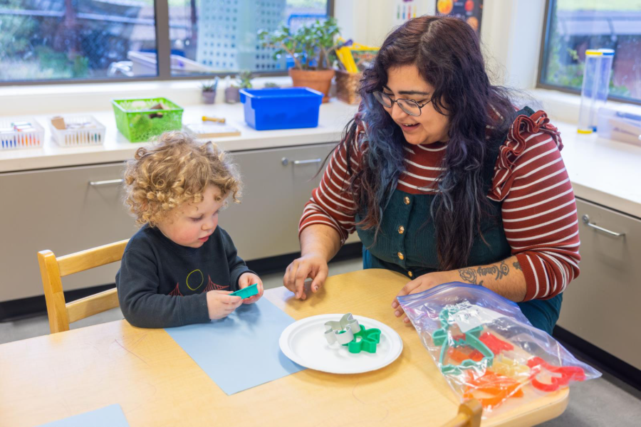 Teacher Shows Toddler