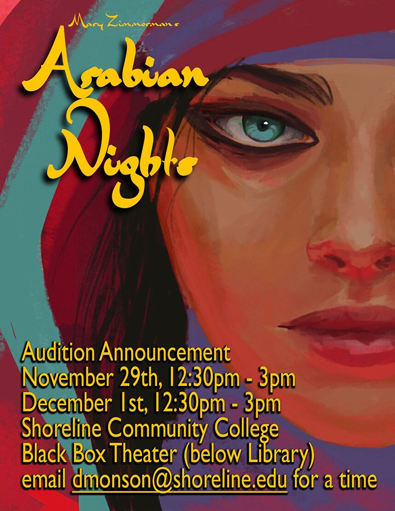 Arabian Nights audition poster