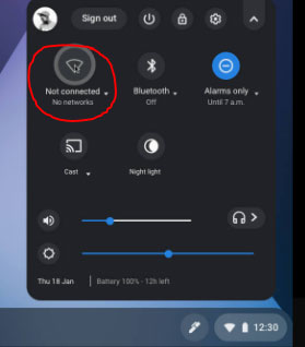 Chromebook no network