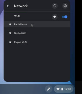 Chromebook pick wifi network