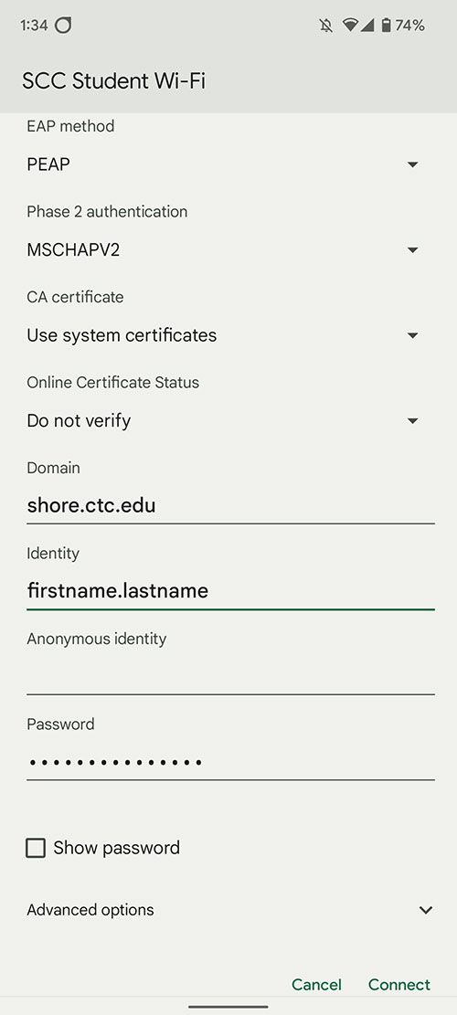 Google Pixel wifi set-up