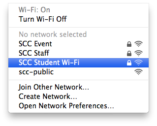 OS X Select Wi-Fi